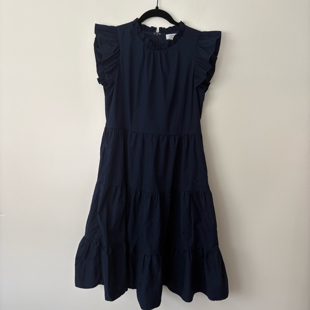 Navy Blue Midi-Maxi Dress